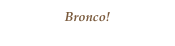 Bronco!
