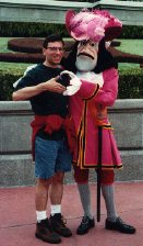 Photo of Kevin Crossman with Captain Hook at Disney World