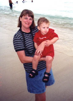 Julie and Riley at the Beach