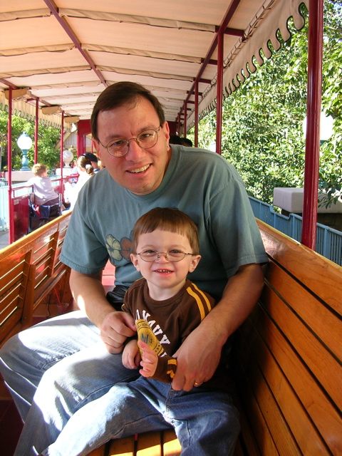 With Dad at Disneyland