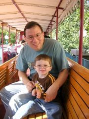 With Dad at Disneyland