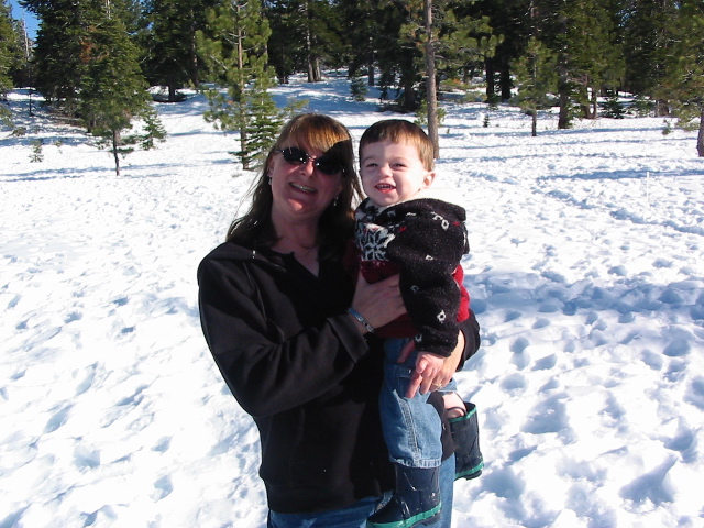 With Mommy in the Snow