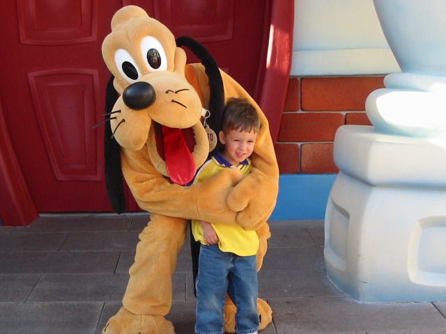 Meeting Pluto at Disneyland